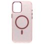 Brilliance LUX iPhone 16 Bling Shiny Magnetic TPU+PC Clear Case With Lens Bracket Camera Stand Glitter Pink