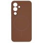 Brilliance LUX Samsung S25 Magnetic Solid Silicone with Open-Area Camera Cutout Phone Case Brown