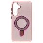 Brilliance LUX Samsung S25 Plus Glitter Sparkle Magnetic Clear TPU + Acrylic with Kickstand Phone Case Pink