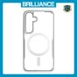 Brilliance LUX Samsung S25 Plus Chrome-Plated Magnetic Clear TPU + Acrylic Phone Case Silver Titanium