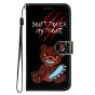Brilliance LUX iPhone 15 Pro Flip PU Leather Wallet 3D Print Bear with Wrist Strap Case