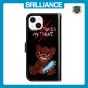 Brilliance LUX iPhone 15 Flip PU Leather Wallet 3D Print Bear with Wrist Strap Case