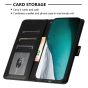 Brilliance LUX Samsung S24 Ultra Flip PU Leather Wallet Crocodile Print Card Pockets with Wrist Strap Case Black