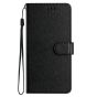 Brilliance LUX Samsung A25 5G Flip PU Leather Wallet Silk Print Card Pockets with Wrist Strap Case Black