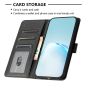 Brilliance LUX Samsung A05 4G Flip PU Leather Wallet Silk Print Card Pockets with Wrist Strap Case Black