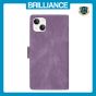 Brilliance LUX iPhone 13 Flip Premium PU Leather Wallet Business Style with Card Pockets Case Purple