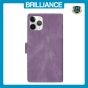 Brilliance LUX iPhone 14 Pro Max Flip Premium PU Leather Wallet Business Style with Card Pockets Case Purple