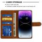 Brilliance LUX Samsung S23 Ultra Flip Premium PU Leather Wallet Business Style with Card Pockets Case Brown