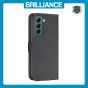 Brilliance LUX Samsung S22 Flip Book PU Leather Wallet  Holder & Stand with Card Pockets Case Black
