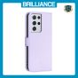 Brilliance LUX Samsung S21 Ultra Flip Book PU Leather Wallet Holder & Stand with Card Pockets Case Light Purple