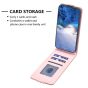 Brilliance LUX iPhone 14 Pro Max Flip PU Photo Frame Leather Up And Down Wallet with Card Pockets Case Pink