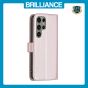 Brilliance LUX Samsung S24 Ultra Flip Book PU Genuine Leather Detachable Strong Magnetic Wallet with Card Pockets Case Gold