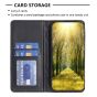 Brilliance LUX Samsung A25 5G Flip PU Leather Holder Slots Magnetic Wallet with Card Pockets Case Black