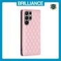 Brilliance LUX Samsung S23 Ultra Flip PU Leather Holder Slots Magnetic Wallet with Card Pockets Case Pink