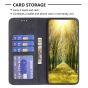 Brilliance LUX Samsung A13 4G Flip PU Leather Stitching Colors Dark Magnetic Wallet with Card Pockets Case Black