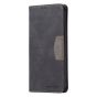 Brilliance LUX iPhone XS Max Flip PU Leather Stitching Colors Dark Magnetic Wallet with Card Pockets Case Black