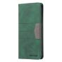Brilliance LUX iPhone 13 Pro Max Flip PU Leather Stitching Colors Dark Magnetic Wallet with Card Pockets Case Green