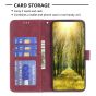 Brilliance LUX iPhone 15 Pro Max Flip PU Leather Retro Business linear Wallet with Card Pockets Case Red