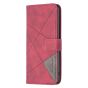Brilliance LUX iPhone 15 Pro Max Flip PU Leather Retro Business linear Wallet with Card Pockets Case Red