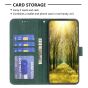 Brilliance LUX iPhone 15 Plus Flip PU Leather Retro Business linear Wallet with Card Pockets Case Green
