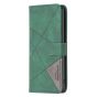 Brilliance LUX iPhone 15 Plus Flip PU Leather Retro Business linear Wallet with Card Pockets Case Green