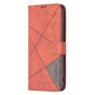 Brilliance LUX iPhone 16 Plus Flip PU Leather Retro Business linear Wallet with Card Pockets Case Brown