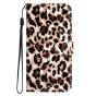 Brilliance LUX Samsung S24 Ultra Flip PU Leather Wallet 3D Print Leopard with Wrist Strap Case