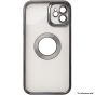 Brilliance LUX For iPhone 14 Pro Max CD Pattern Plating Case + Lens Film Black