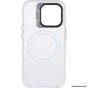 Brilliance LUX iPhone 14 Pro Lens holder transparent CD pattern Case White