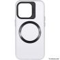 Brilliance LUX iPhone 14 Pro Lens holder transparent CD pattern Case White
