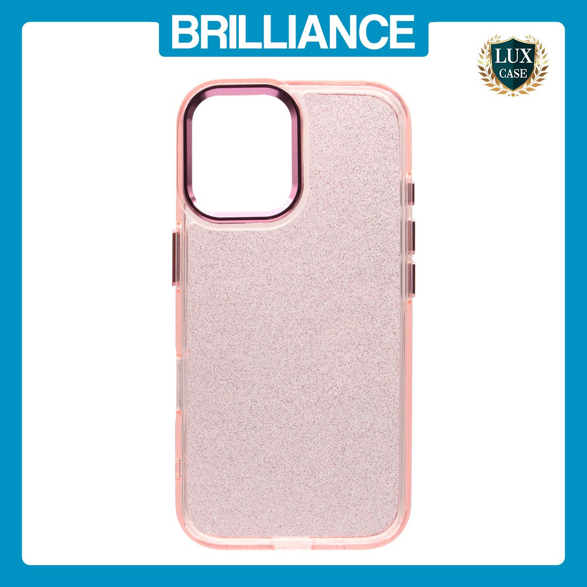 Brilliance LUX iPhone 16 Bling Shiny TPU+PC Clear Case Transparent Glitter Pink
