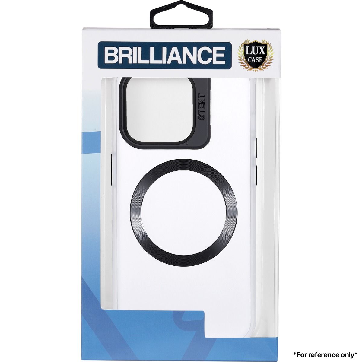 Brilliance LUX iPhone 14 Pro Lens holder transparent CD pattern Case White