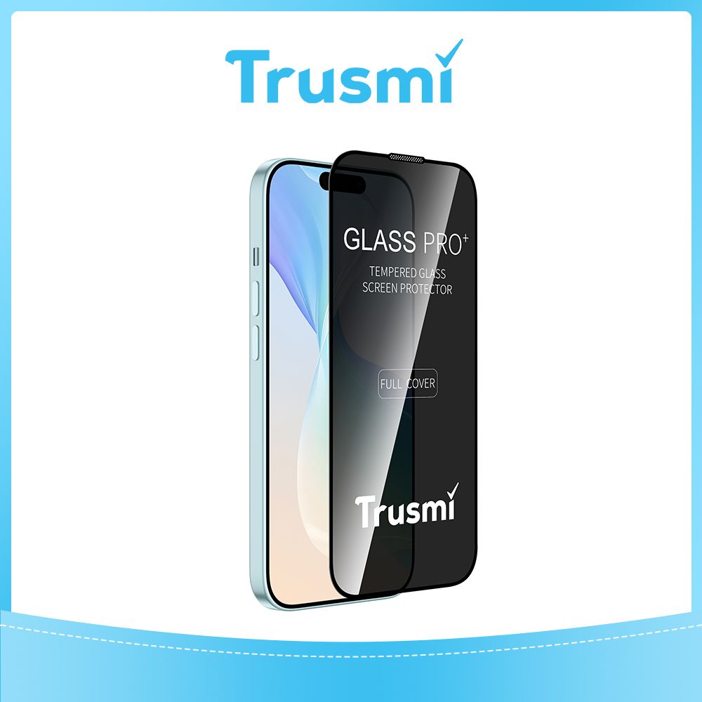 TRUSMI 3D Privacy Tempered Glass Screen Protector for iPhone 13 Pro Max / 14 Plus 10-Pack