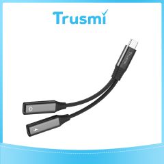 TRUSMI Type C to Type C+3.5mm Audio Adapter Cable
