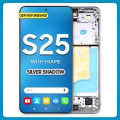 Samsung S25 LCD with Touch + Frame Silver Shadow Refurbished