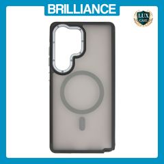 Brilliance LUX Samsung S25 Ultra Silicone-Feel Magnetic Hybrid TPU + PC Phone Case Gray