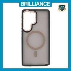 Brilliance LUX Samsung S25 Ultra Silicone-Feel Magnetic Hybrid TPU + PC Phone Case Desert Titanium