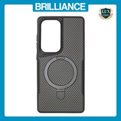 Brilliance LUX Samsung S25 Ultra TPU+PC Magnetic Airbag Anti-fall Phone Case Black