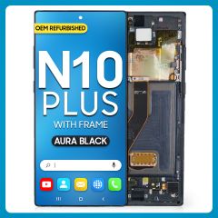 Samsung Note 10 Plus LCD With Touch + Frame Aura Black (Refurbished)