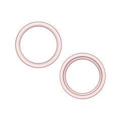 iPhone 15 / 15 Plus Back Camera Lens With Bracket & Bezel (2 Piece Set) (Premium) (Pink)