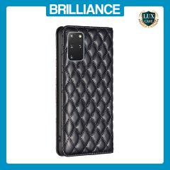 Brilliance LUX Samsung S20 Plus Flip PU Leather Holder Slots Magnetic Wallet with Card Pockets Case Black