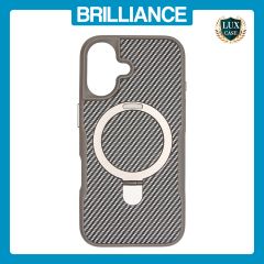Brilliance LUX iPhone 16 Plus TPU+PC Magnetic Airbag Anti-fall Phone Case Silver
