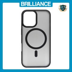 Brilliance LUX iPhone 16 TPU+PC Magnetic Skin-friendly Matte Phone Case Transparent Black
