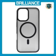 Brilliance LUX iPhone 16 Plus TPU+PC Magnetic Skin-friendly Matte Phone Case Transparent Black