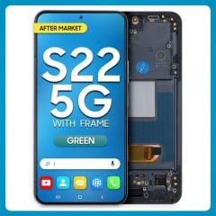 Samsung S22 5G LCD with Touch + Frame After Market Soft OLED Green (ORIGINAL SIZE) (120 HZ)