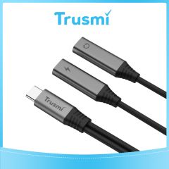TRUSMI Type C to Dual Type C Female Adapter Cable