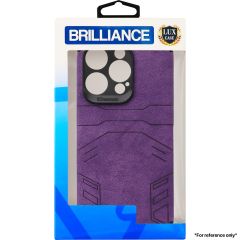 Brilliance LUX For iPhone 11 Eye Protection Four-Pack Edge Leather Case Purple