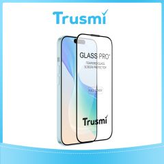 TRUSMI 3D Transparent Tempered Glass Screen Protector for iPhone 16 Plus
