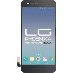 LG K8 (X210 / 2018) / PHOENIX 4 / TRIBUTE DYNASTY SP200/ ARISTO 2 / ARISTO 2 PLUS / ARISTO 3 / ARISTO 3 PLUS / EMPIRE / FORTUNE 2 / RISIO 3 / REBEL 4 LCD with Touch + Frame Black
