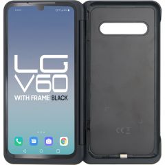 LG V60 Secondary LCD with Touch + Frame Black (Refurbished)